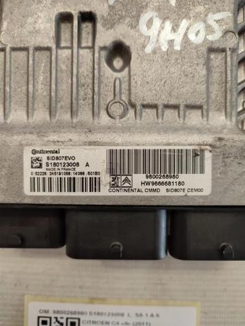 CENTRALINA MOTORE CITROEN C4 2° Serie 9800268980 S180123008 9H05 diesel 1560 (1018) - Foto 2