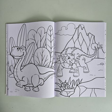 Libro da Colorare, Colouring Book - Dinosauro A4 - 2026 - TRACCIATA!! - Foto 3
