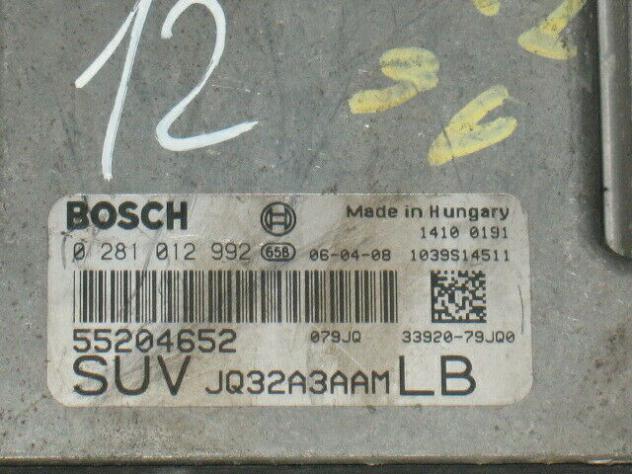0281012992 ECU suzuki fiat 1.9 jtd bosch 0281012992 55204652 - Foto 2
