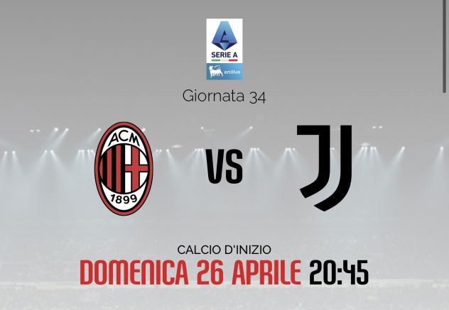 Milan Juve 1 Biglietto Primo Arancio VENDUTO