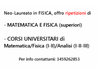 Ripetizioni e Lezioni private di Matematica e Fisica a Padova e dintorni/online