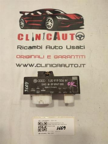 CENTRALINA VENTOLA RADIATORE VOLKSWAGEN Polo 5° Serie 1J0919506M CGP benzina 1198 (0917)