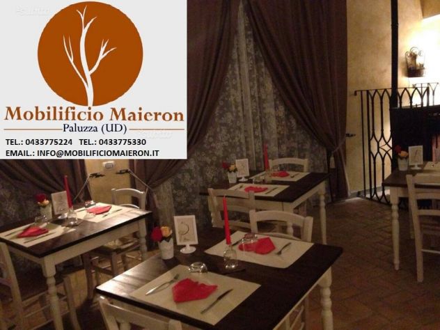 Set Avellino Sedie Tavoli Bar Ristorante Pizzerie Stile Shabby Chic Country - Foto 2