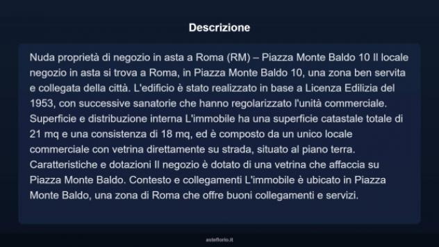Immobile in asta di 21 m² in vendita a Roma - Foto 6