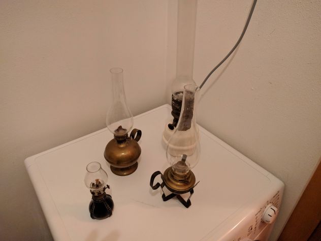 Vendo 4 Lampade a petrolio ANTICHE - Foto 3
