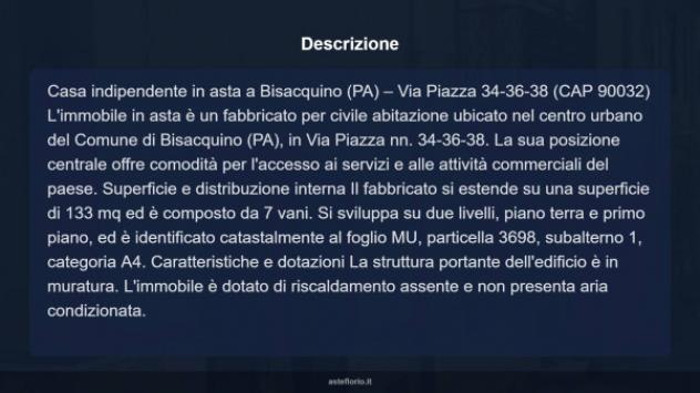 Immobile in asta di 133 m² con più di 5 locali in vendita a Bisacquino - Foto 6