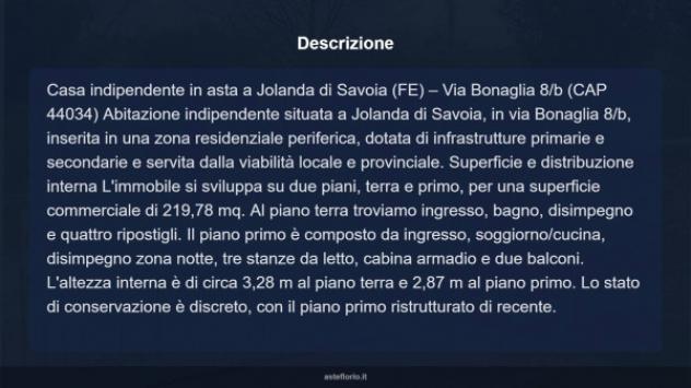 Immobile in asta di 219 m² con più di 5 locali in vendita a Jolanda di Savoia - Foto 16