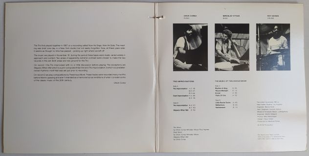 TRIO MUSIC CHICK COREA MIROSLA VITOUS ROY HAYNES-LP-Ed ECM - Foto 7