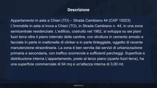 Immobile in asta di 94 m², box auto in vendita a Chieri - Foto 16