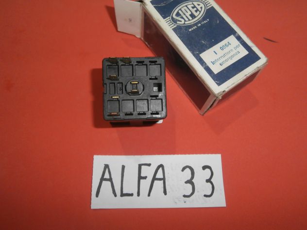 Pulsante interruttore luci di emergenza Alfa 33 SIPEA 0864 "NUOVO" - Foto 3