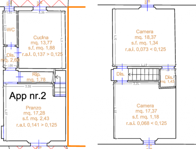 Porzione di casa in vendita a Latignano - Cascina 72 mq Rif: 1420674