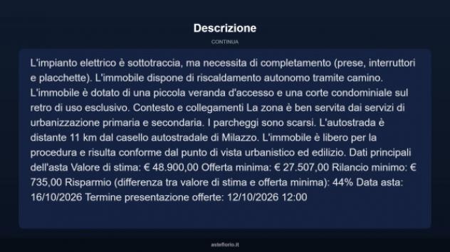 Immobile in asta di 89 m² in vendita a Santa Lucia del Mela - Foto 13