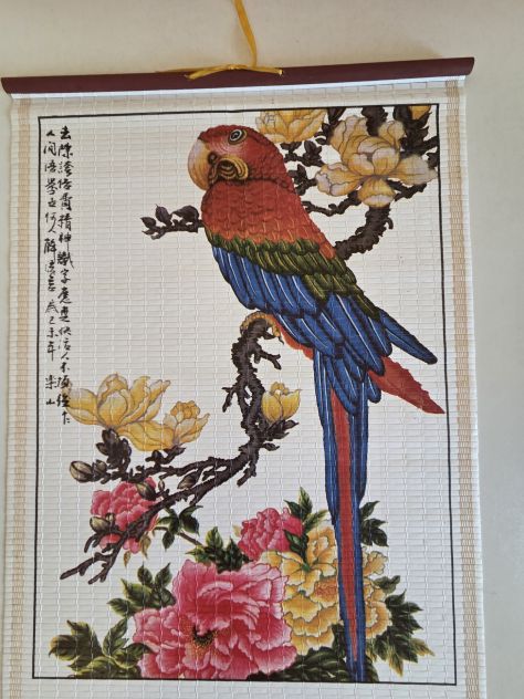 Calendario artistico, vintage del 1999, realizzato in bambù. - Foto 6