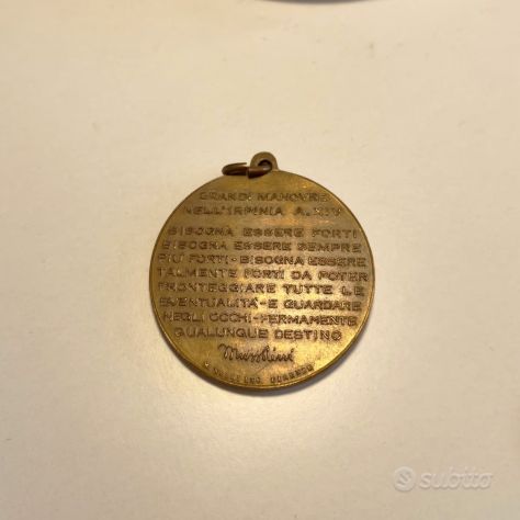 Medaglia Mussolini in bronzo - Foto 2
