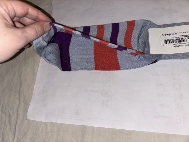 1 PAIO DI CALZE NUOVE FIRMATE ORIGINALI”PAUL SMITH”MADE IN ITALY IN COTONE,INTRO - Foto 9