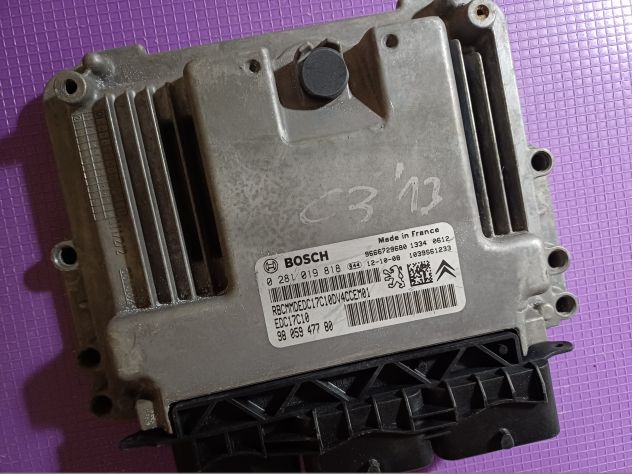 ECU EDC17C10 5.10 CITROEN C3 BOSCH 0281019818 9805947780 CENTRALINA MOTORE CITR - Foto 2