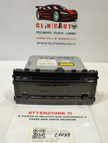 AUTORADIO TOYOTA Prius 1° Serie 86120-47221 1NZFXE (9704)