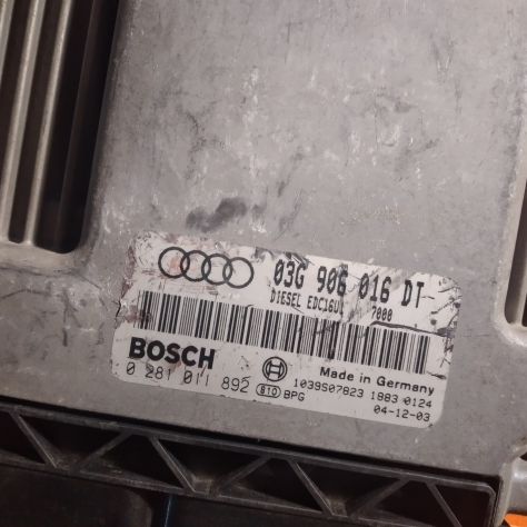 CENTRALINA MOTORE AUDI A3 BOSCH:0281011892 03G906016DT 0281011892 EDC 16U1 CENT - Foto 5