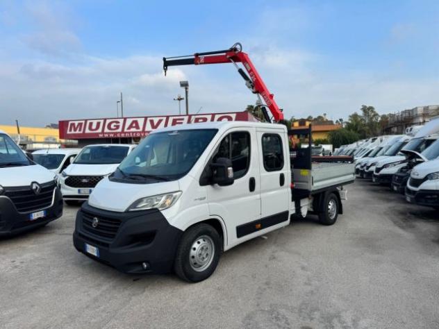 FIAT DUCATO 2.3 E6 DOPPIA CABINA GRU+CASSSONE rif. 23414857
