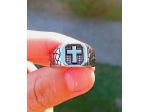 Anello Croce Gothic Y2K Acciaio Inossidabile 316L Roma
