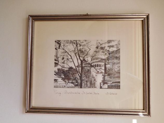 Quadri serigrafie su seta di D'Amico vedute Parigi - Foto 2