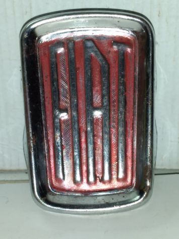VECCHIO LOGO FIAT IN METALLO ANNI 50 PER COFANO ANTERIORE