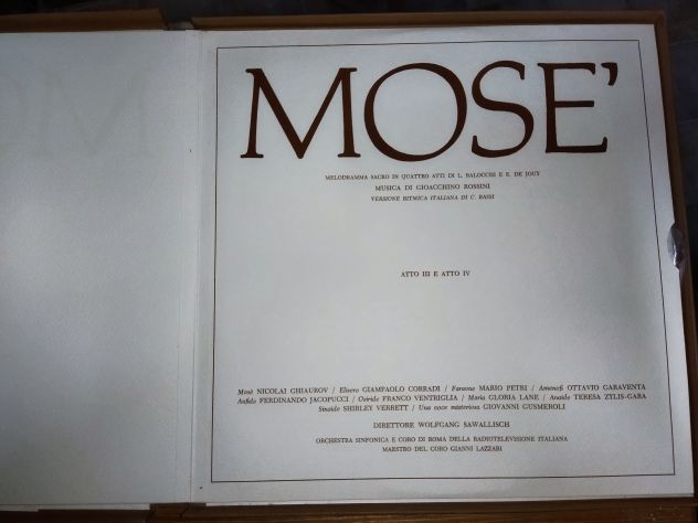 Dischi vinile 1968 Fuori Commercio editi Rai Radiotelevisione Mosè di Rossini - Foto 10