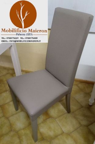 Sedie Milano Moderne Legno Ristorante Bar Hotel Imbottite Ecopelle Nuove - Foto 4