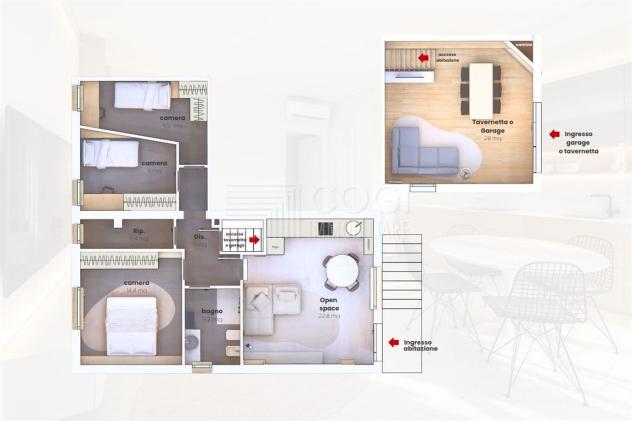 Appartamento ristrutturato con ingresso indipendente, giardino e tavernetta versatile - Foto 13