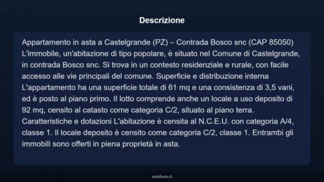 Immobile in asta di 61 m² in vendita a Castelgrande - Foto 4