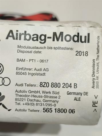 AIRBAG PASSEGGERO AUDI A2 Serie (8Z0) 8Z0880204B AUA (0005) - Foto 4