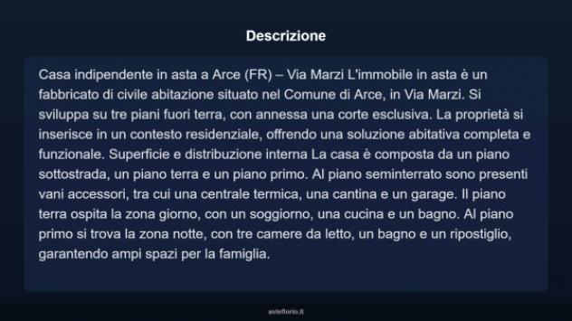 Immobile in asta di 150 m², box auto in vendita a Arce - Foto 3