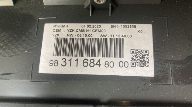 Quadro strumenti Citroen Jumpy 2.0HDI 122cv del 2021 (9831168480) - Foto 6