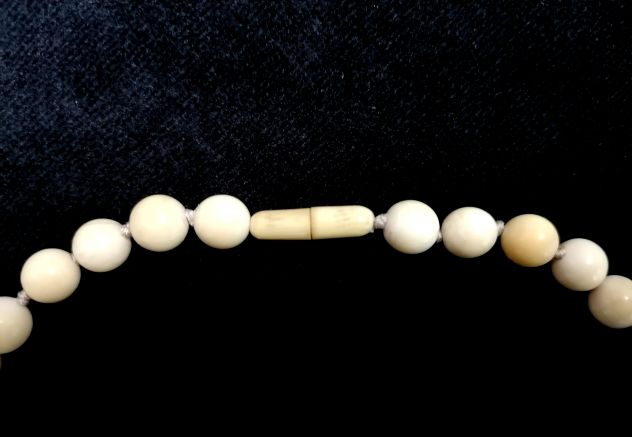 ANTICA PREGIATA COLLANA GIROCOLLO REGOLARE AVANA, EPOCA 1930 CIRCA. - Foto 6
