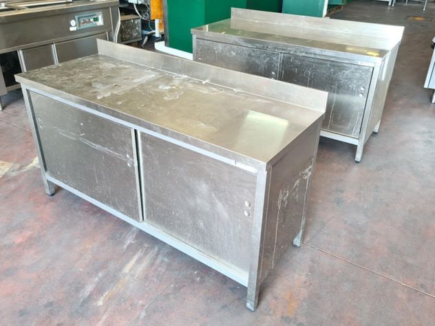VARI TAVOLI DA LAVORO ACCIAIO INOX USATI - Foto 3