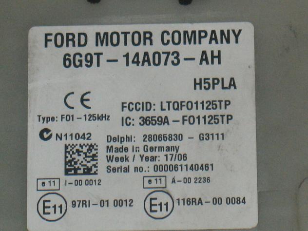 6G9T14A073AH BODY COMPUTER FORD S-MAX 6G9T-14A073-AH 28065830 6G9T14A073AG - Foto 2