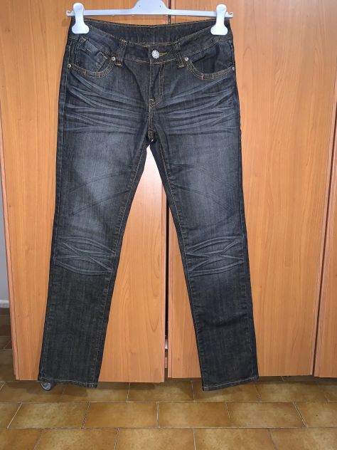 JEANS PARI A NUOVI MA VINTAGE,DA DONNA,A VITA BASSA,LEGGERMENTE ELASTICIZZATI,CO - Foto 2