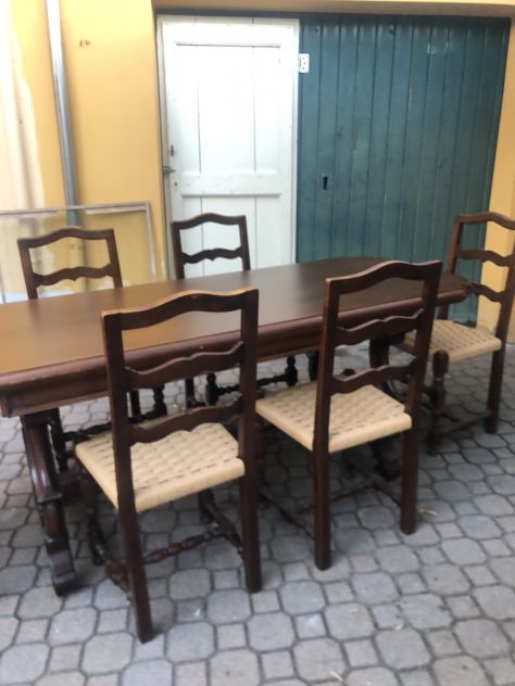 tavolo con sedie in noce Tanganika - Foto 5