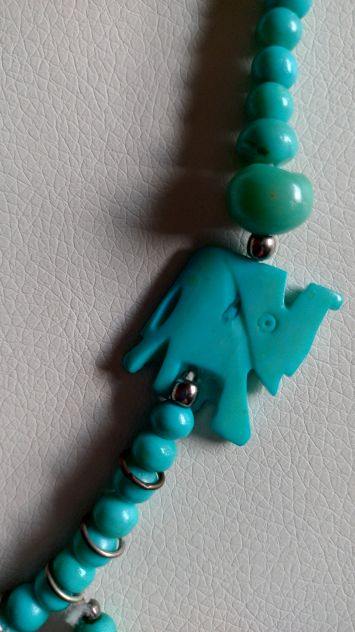COLLANA ELEFANTI TURCHESI INDIANA - Foto 3