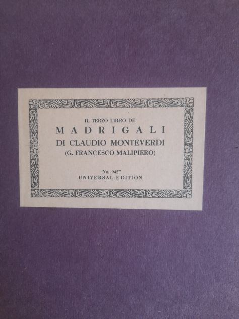 MONTEVERDI - Madrigali a 5 voci - Foto 8