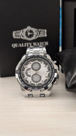 Orologio da uomo in acciao, quadrante chiaro - Foto 2
