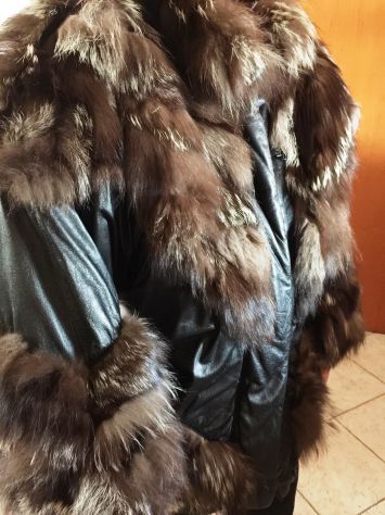 Pelliccia volpe e pelle vintage anni 80 tg 44/46 - Foto 2