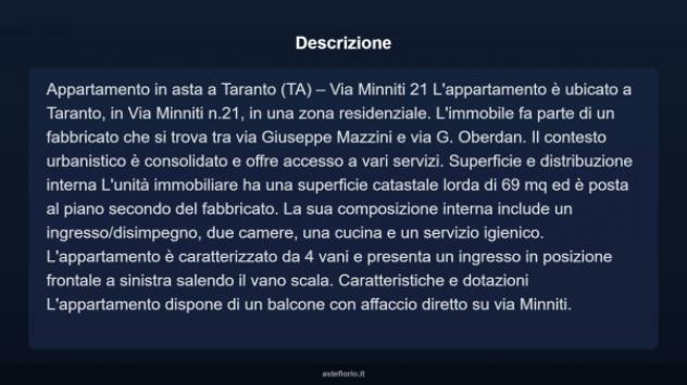 Immobile in asta di 69 m² in vendita a Taranto - Foto 3
