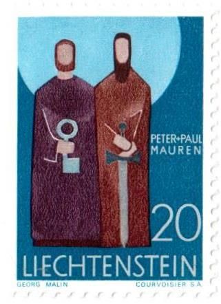 12 francobolli nuovi serie "Saints" Liechtenstein - Foto 5