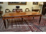 Tavolo da pranzo-riunioni intarsiato stile inglese allungabile fino a 232 cm.