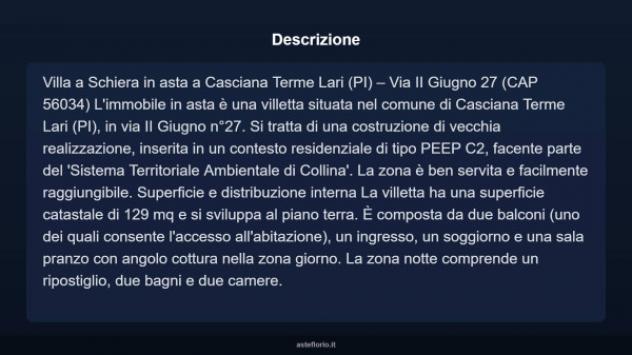 Immobile in asta di 129 m² con più di 5 locali e box auto in vendita a Casciana Terme Lari - Foto 18