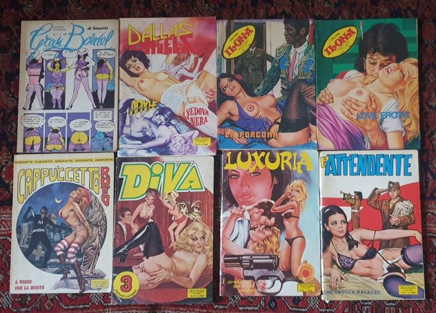 Lotto 8 fumetti vari Ilona Cappuccetto Diva Dallas Angels ecc