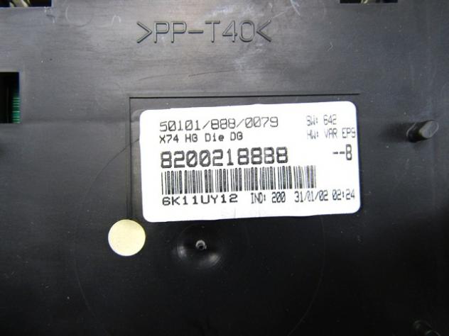 8200218888 QUADRO STRUMENTI CONTACHILOMETRI RENAULT LAGUNA SW 2.2 D 110KW 6M 5P (2002) RICAMBIO USATO - Foto 2