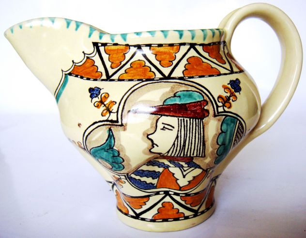 Orvieto-Caraffa-Ceramica smaltata dipinta a mano 1960 ca.-Lab. Ceramica SCO- - Foto 2