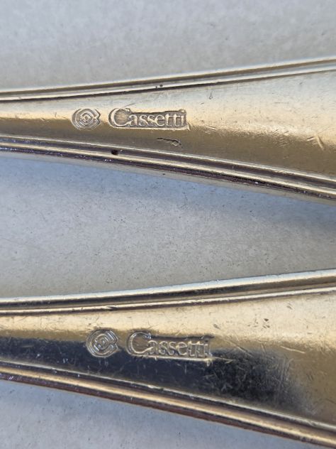 Forchette 5 pz placcate argento, 2 coppie più una singola. - Foto 3